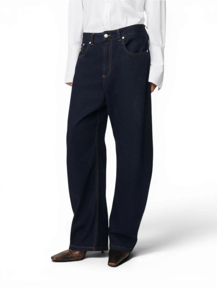 Donkerblauwe loose fit jeans Dali Lois
