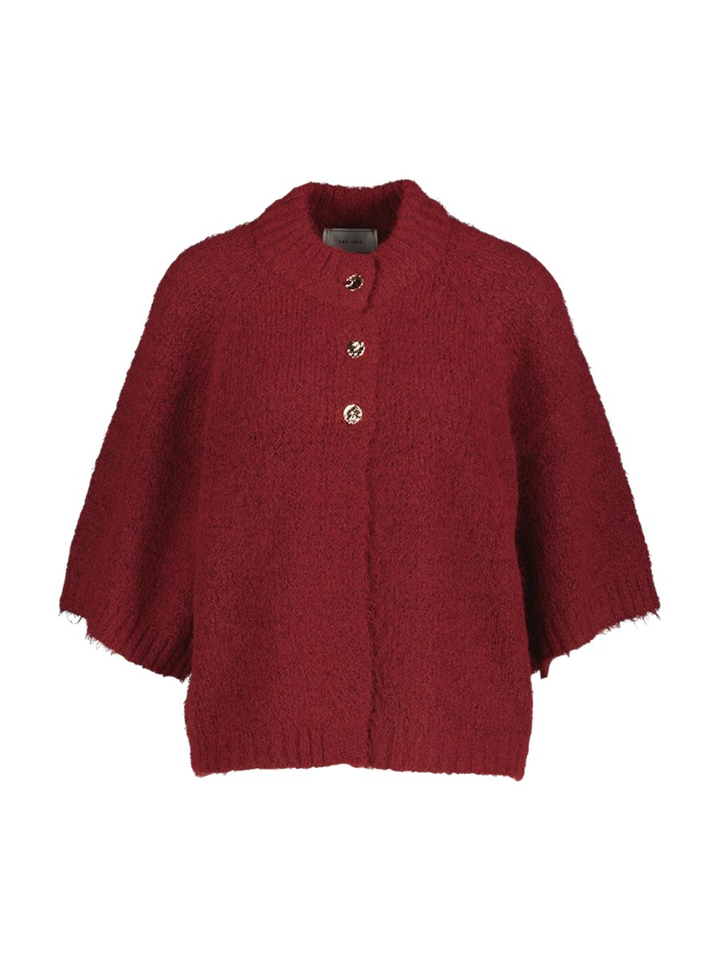 Bordeaux cardigan met gouden knopen Benuta Neo Noir 