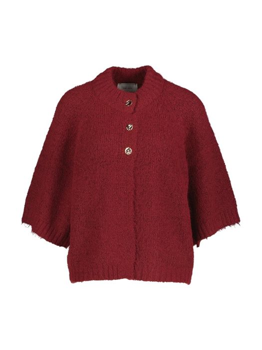 Bordeaux cardigan met gouden knopen Benuta Neo Noir