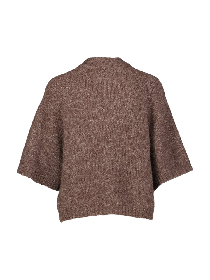 Bruine cardigan met gouden knopen Benuta Neo Noir