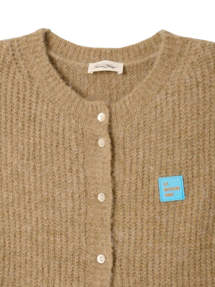 Beige gilet zonder mouwen met logo East American Vintage 