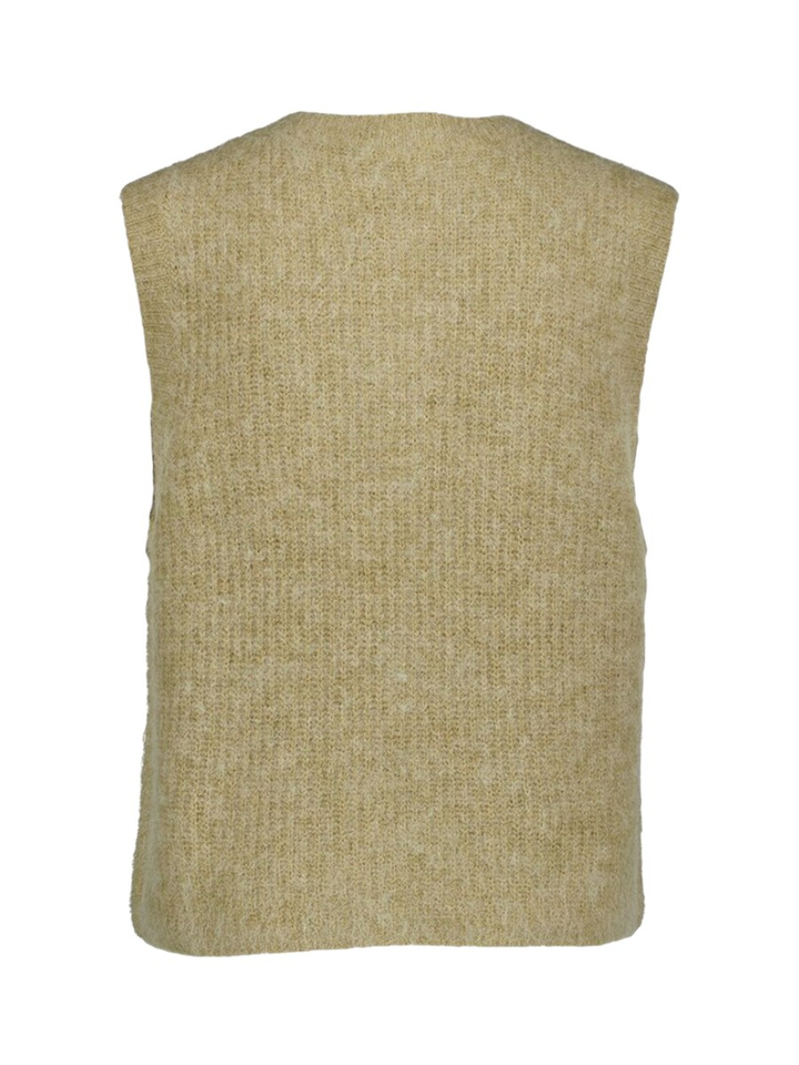 Beige gilet zonder mouwen met logo East American Vintage 