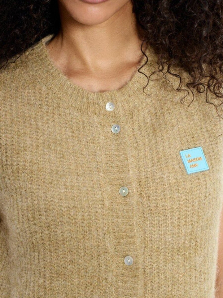 Beige gilet zonder mouwen met logo East American Vintage 