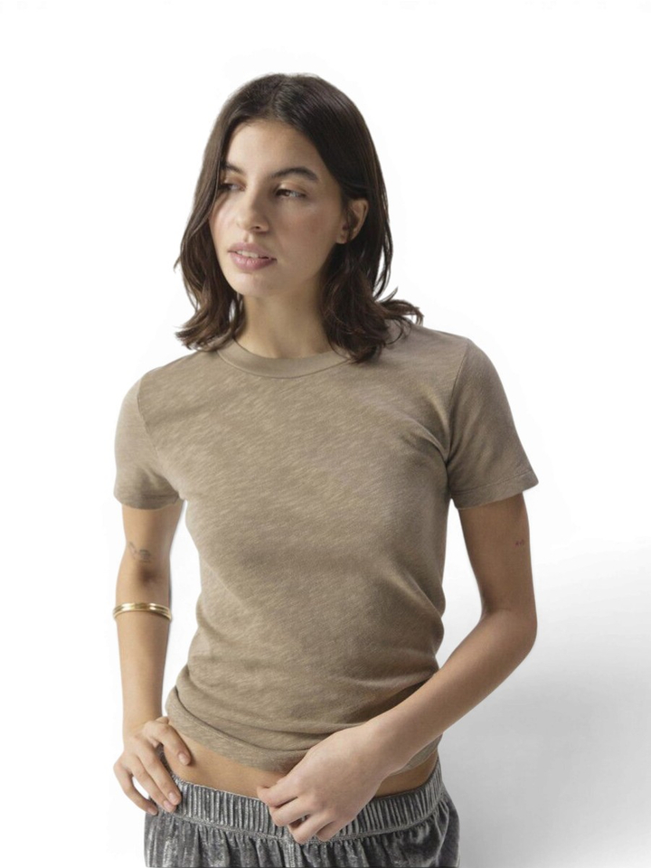 Bruine katoenen t-shirt Son American Vintage