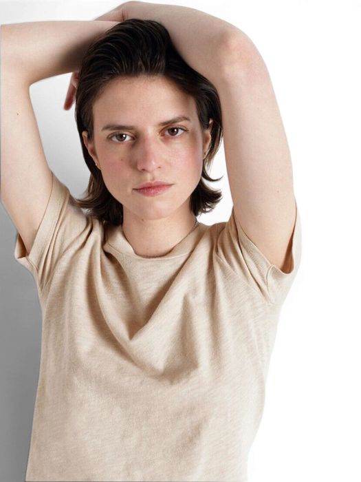 Beige katoenen t-shirt Son American Vintage