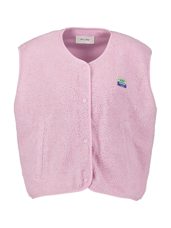 Licht roze teddy bodywarmer Hok American Vintage
