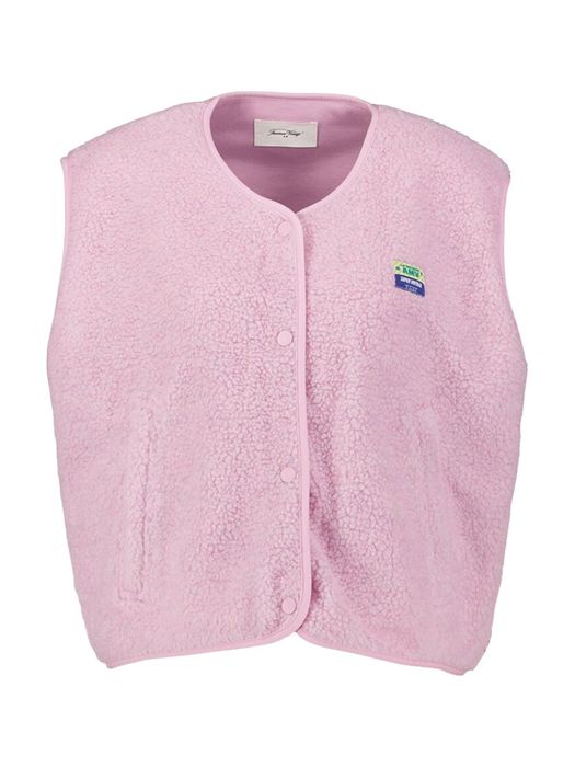 Licht roze teddy bodywarmer Hok American Vintage