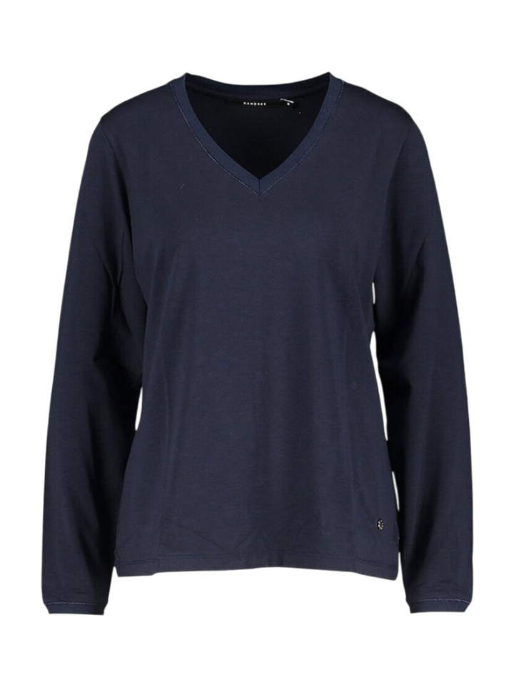 Donkerblauwe t-shirt met lange mouwen Franki Xandres
