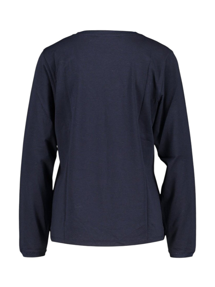 Donkerblauwe t-shirt met lange mouwen Franki Xandres