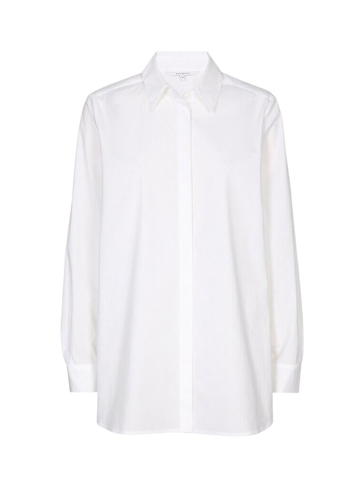 Lange witte bloes met knopen Habon Xandres