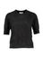 Zwarte wollen pull met korte mouwen Rocca Six Ames 