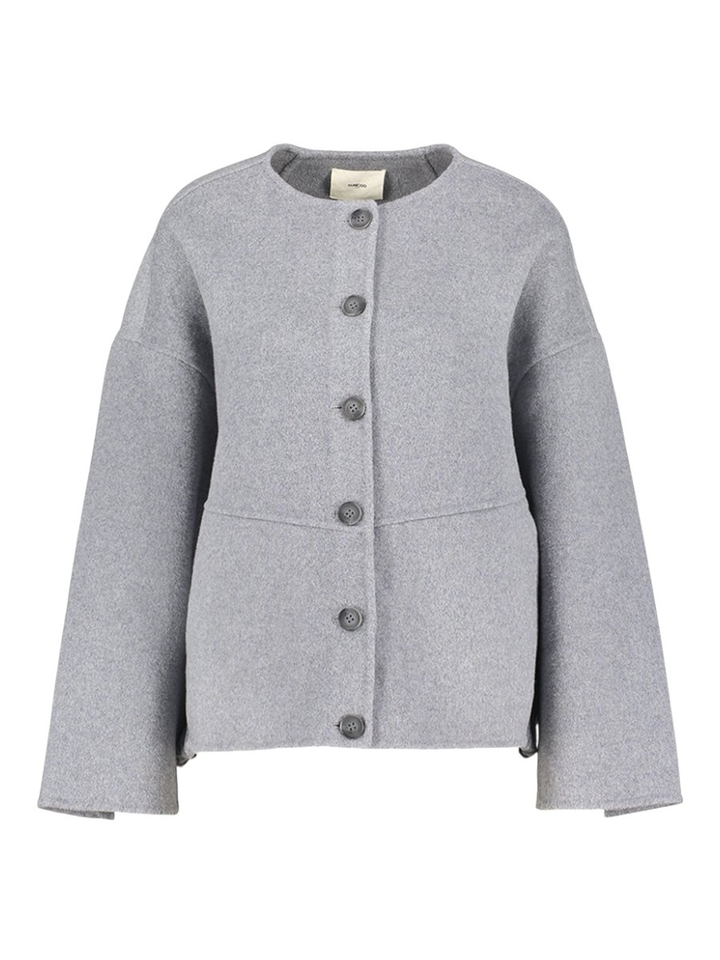 Grijze korte oversized bomber jacket Eddy Suncoo