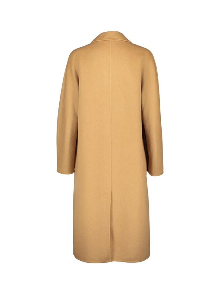 Camel kleurige lange mantel Diddato Kocca