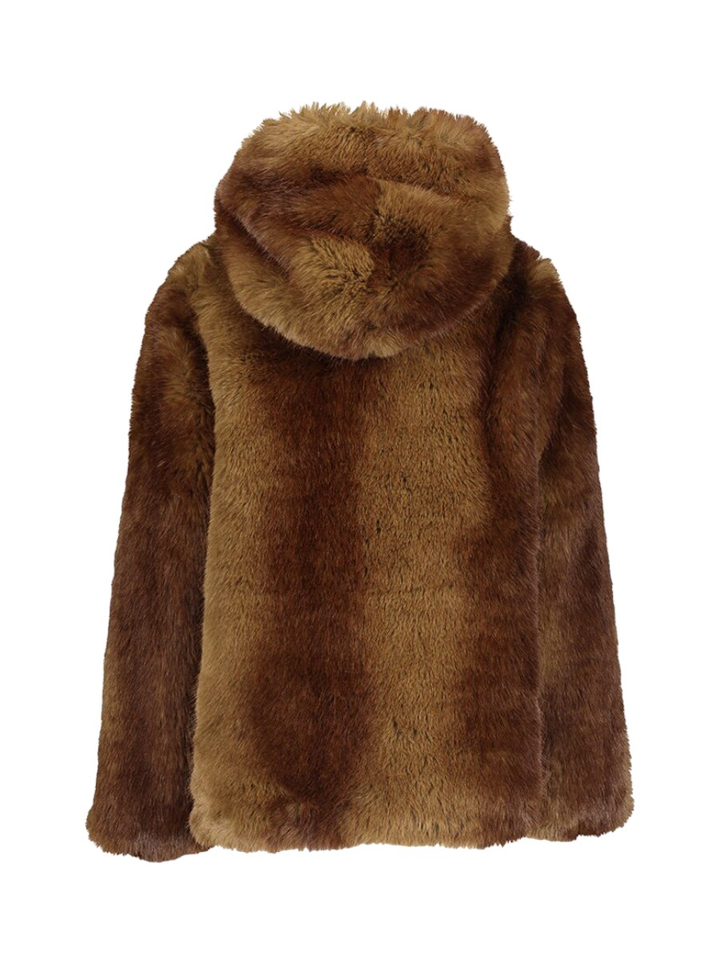 Mink korte mantel met kap Katin Apparis 