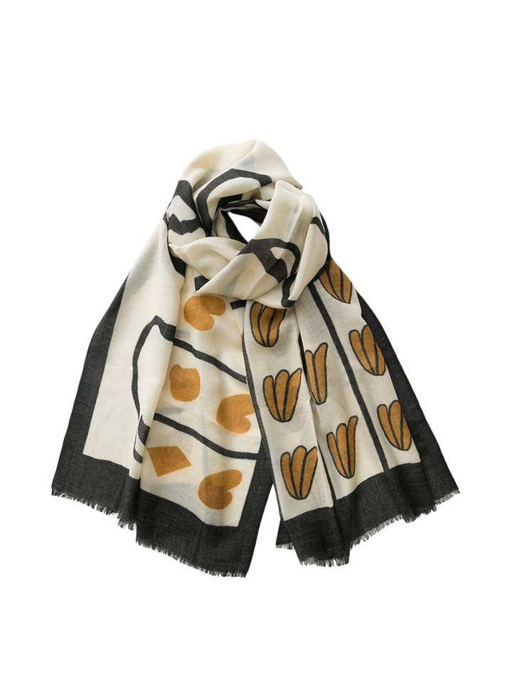 Offwhite sjaal Francisca Bo'Vie