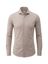 Brown light uni katoenen hemd ( slim fit) met lange mouwen Fakts 