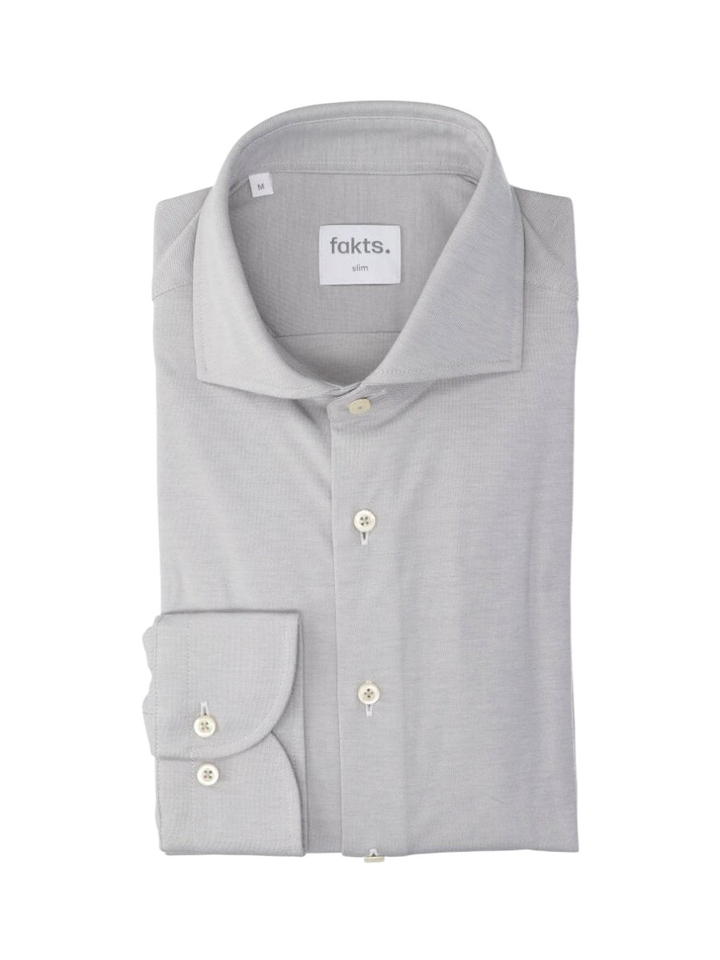 Green salbei katoenen hemd (slim fit) met lange mouwen Fakts 