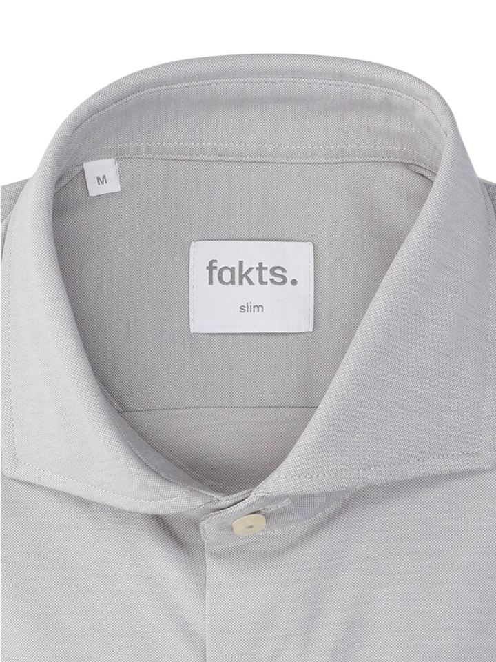 Green salbei katoenen hemd (slim fit) met lange mouwen Fakts 
