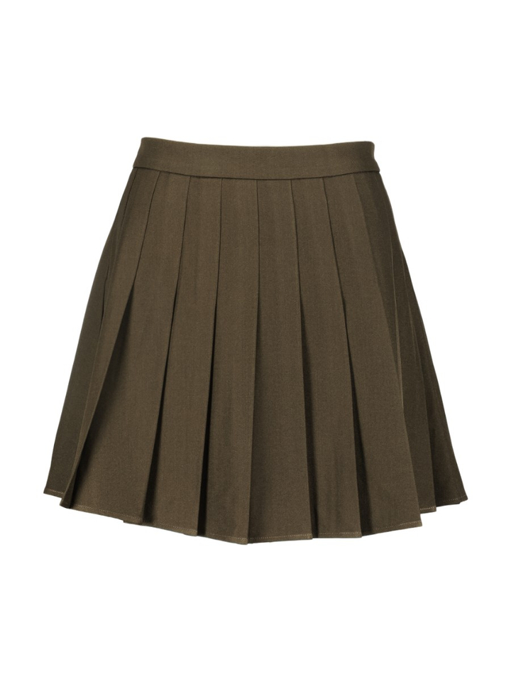 Bruine rok met plooitjes LAURINA Neo Noir