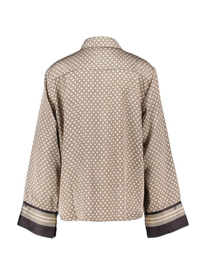 Beige blouse met patroon MISTAN Neo Noir