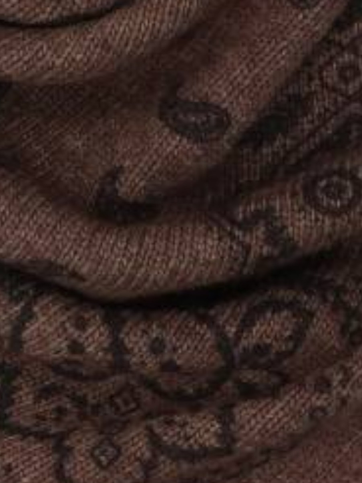 Bruine sjaal met print Adelina Neo Noir 
