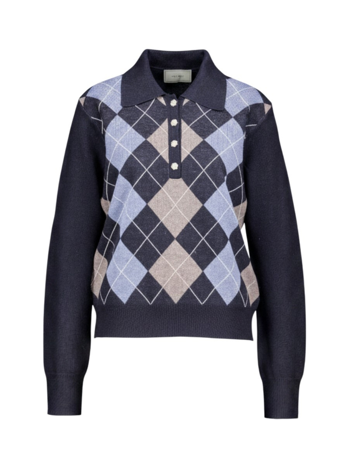 Geruite pull met kraag JULINA Neo Noir