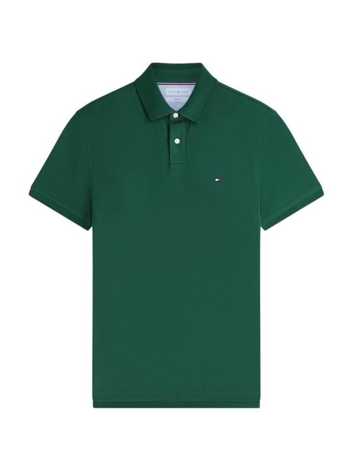 Donkergroene katoenen polo Tommy Hilfiger 