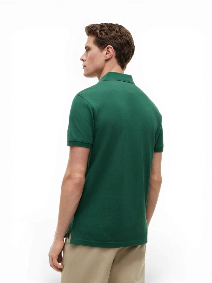 Donkergroene katoenen polo Tommy Hilfiger 