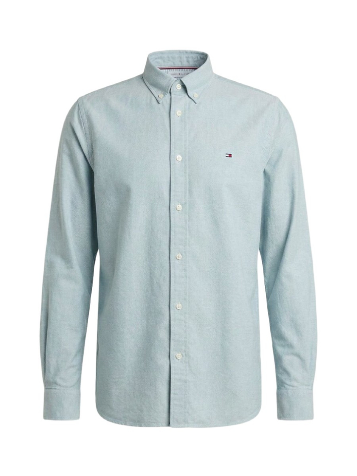 Ornamental green katoenen hemd (regular fit) met lange mouwen Tommy Hilfiger