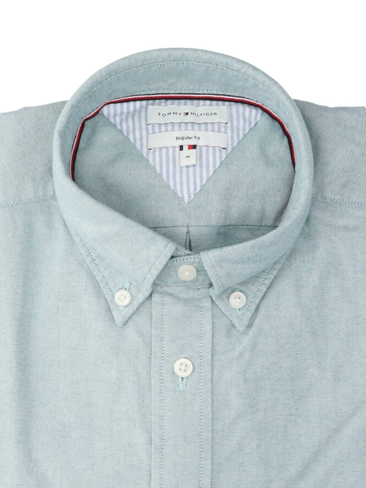 Ornamental green katoenen hemd (regular fit) met lange mouwen Tommy Hilfiger