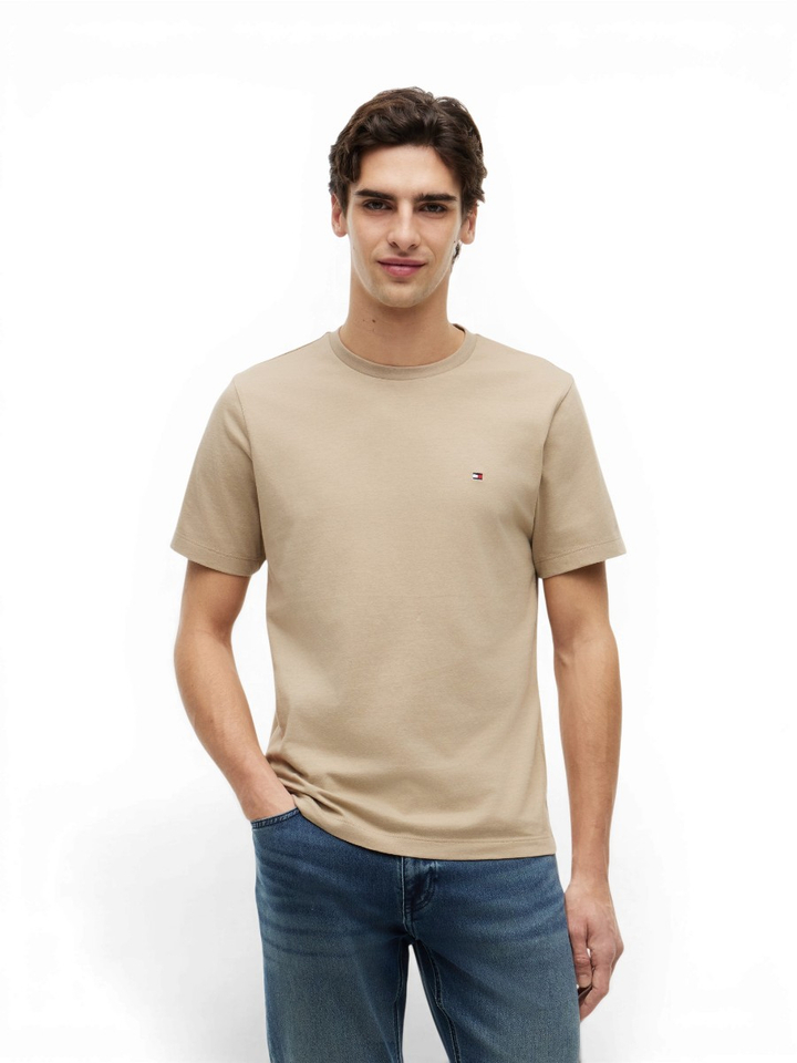 Beige katoenen T-shirt Tommy Hilfiger
