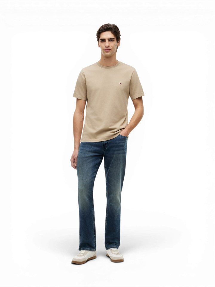 Beige katoenen T-shirt Tommy Hilfiger