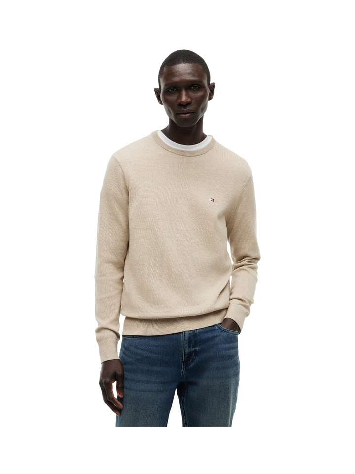 Beige trui met ronde hals Tommy Hilfiger 