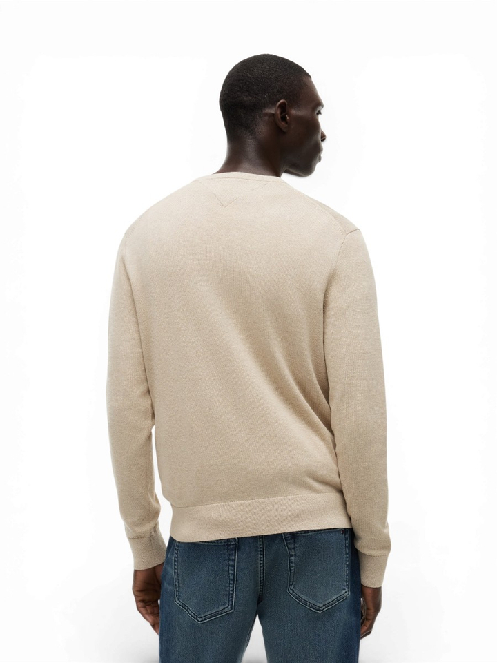 Beige trui met ronde hals Tommy Hilfiger 