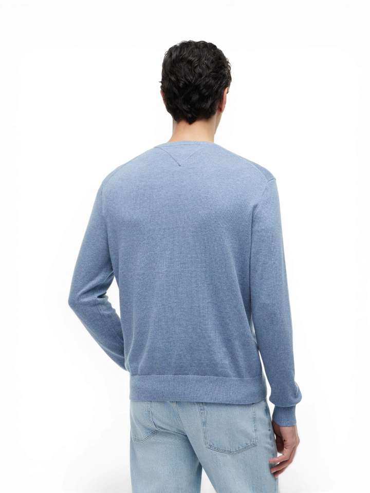 Lichtblauwe trui met ronde hals Tommy Hilfiger
