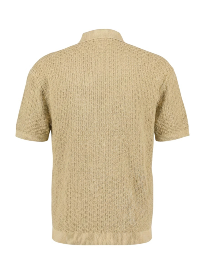 Beige polo met korte mouwen MW0MW43246 Tommy Hillfiger