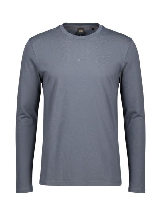 Grijze katoenen T-shirt met lange mouwen Hugo Boss