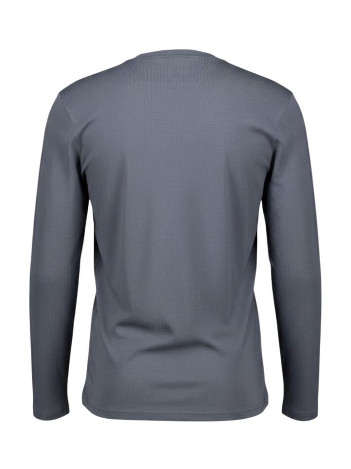 Grijze katoenen T-shirt met lange mouwen Hugo Boss