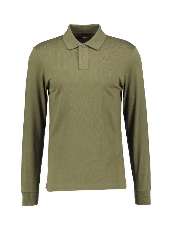 Groene polo met lange mouwen Hugo Boss 