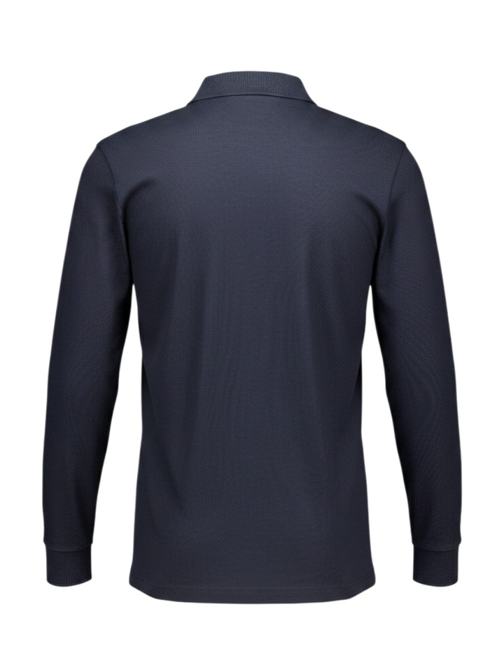 Donkerblauwe polo met lange mouwen Hugo Boss 