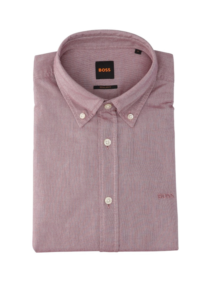 Bordeaux hemd ( regular fit) met lange mouwen Hugo Boss
