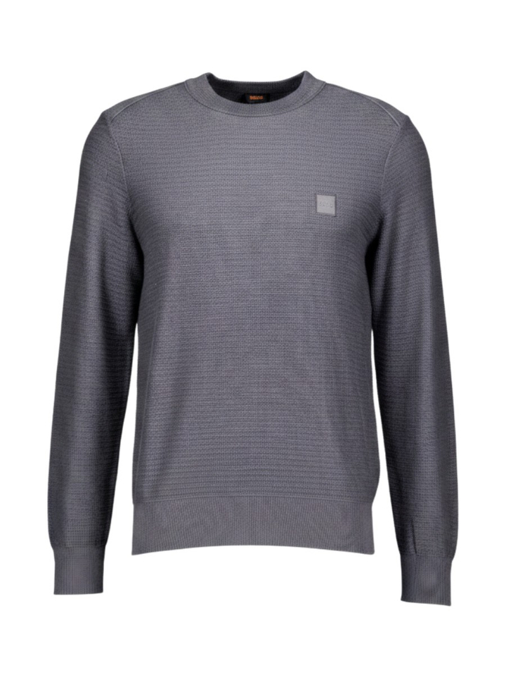 Blauwe trui met ronde hals Boss Orange