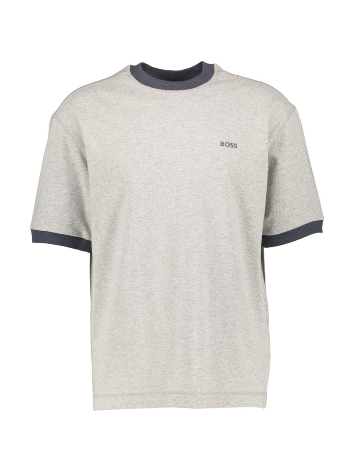 Grijze t-shirt met logo Hugo Boss