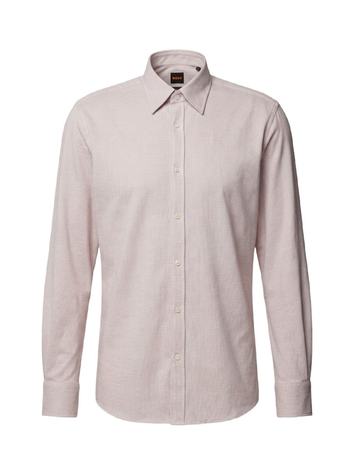 Medium katoenen hemd (regular fit) met structuur en lange mouwen Relegant Hugo Boss 