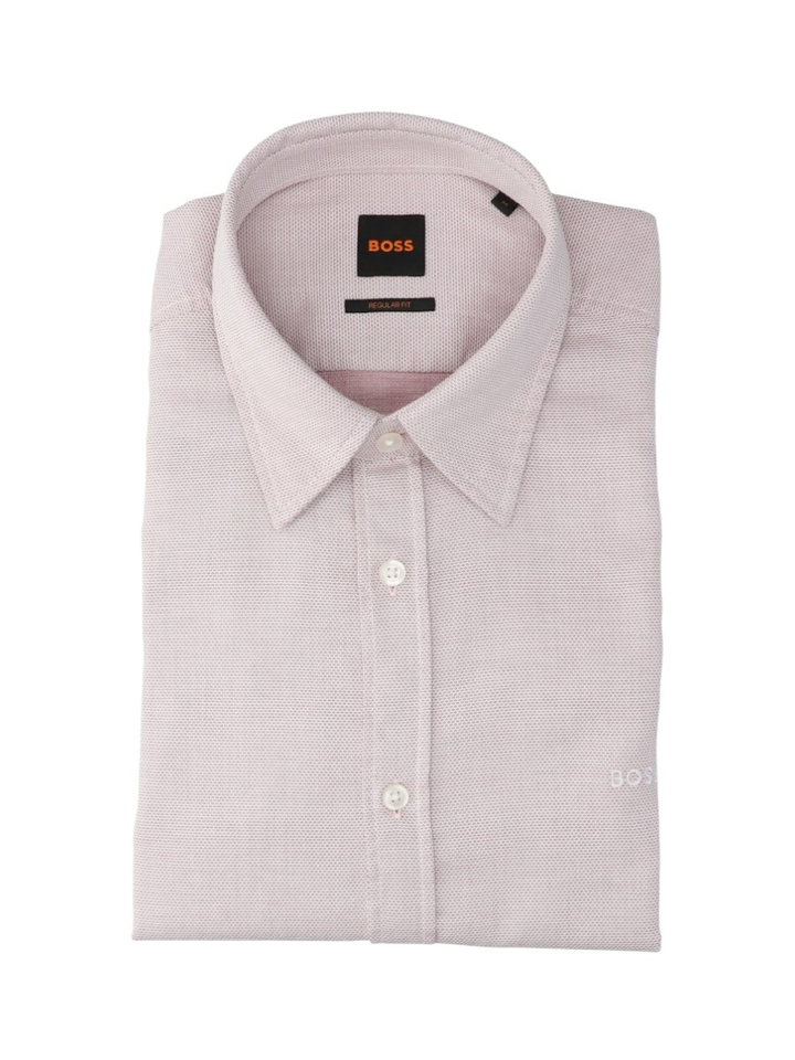 Medium katoenen hemd (regular fit) met structuur en lange mouwen Relegant Hugo Boss 