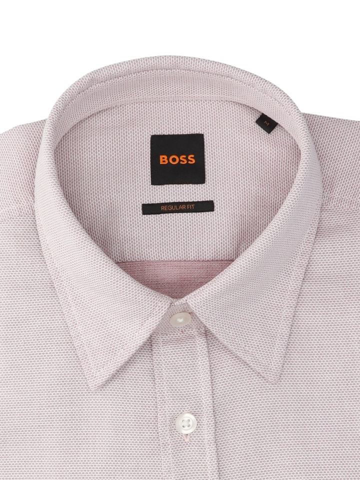 Medium katoenen hemd (regular fit) met structuur en lange mouwen Relegant Hugo Boss 