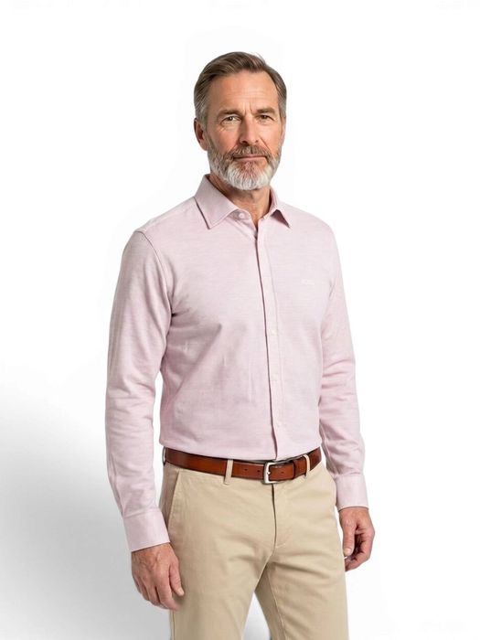 Medium katoenen hemd (regular fit) met structuur en lange mouwen Relegant Hugo Boss