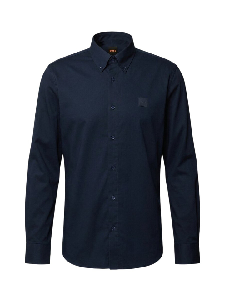 Blauw katoenen hemd (regular fit) met lange mouwen Hugo Boss