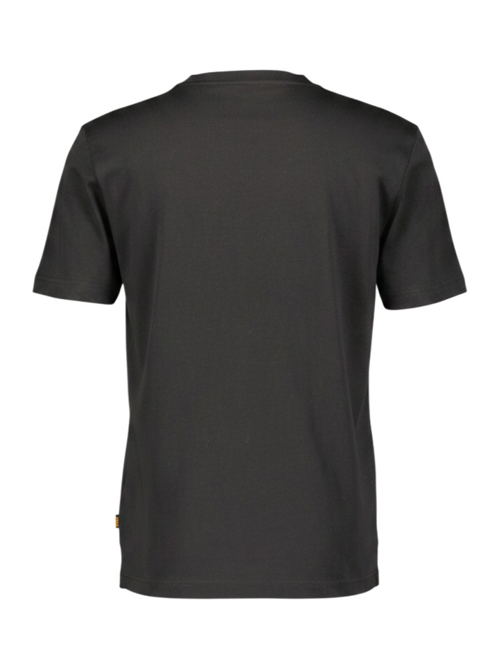 Zwart katoenen T-shirt met opdruk Hugo Boss 
