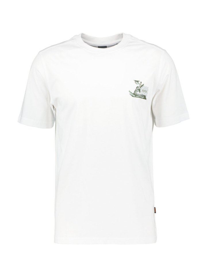 Witte katoenen T-shirt Hugo Boss 